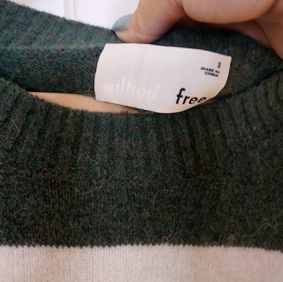 Wilfred Free Cipriana alpaca wool crewneck striped sweater size 3 cozy oversized - Picture 8 of 10